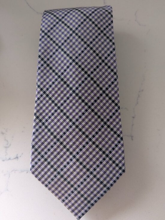 Lauren Ralph Lauren Other - Lauren Ralph Lauren dress tie purple green white houndstooth Silk 3.5"
